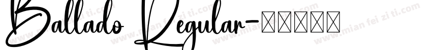 Ballado Regular字体转换